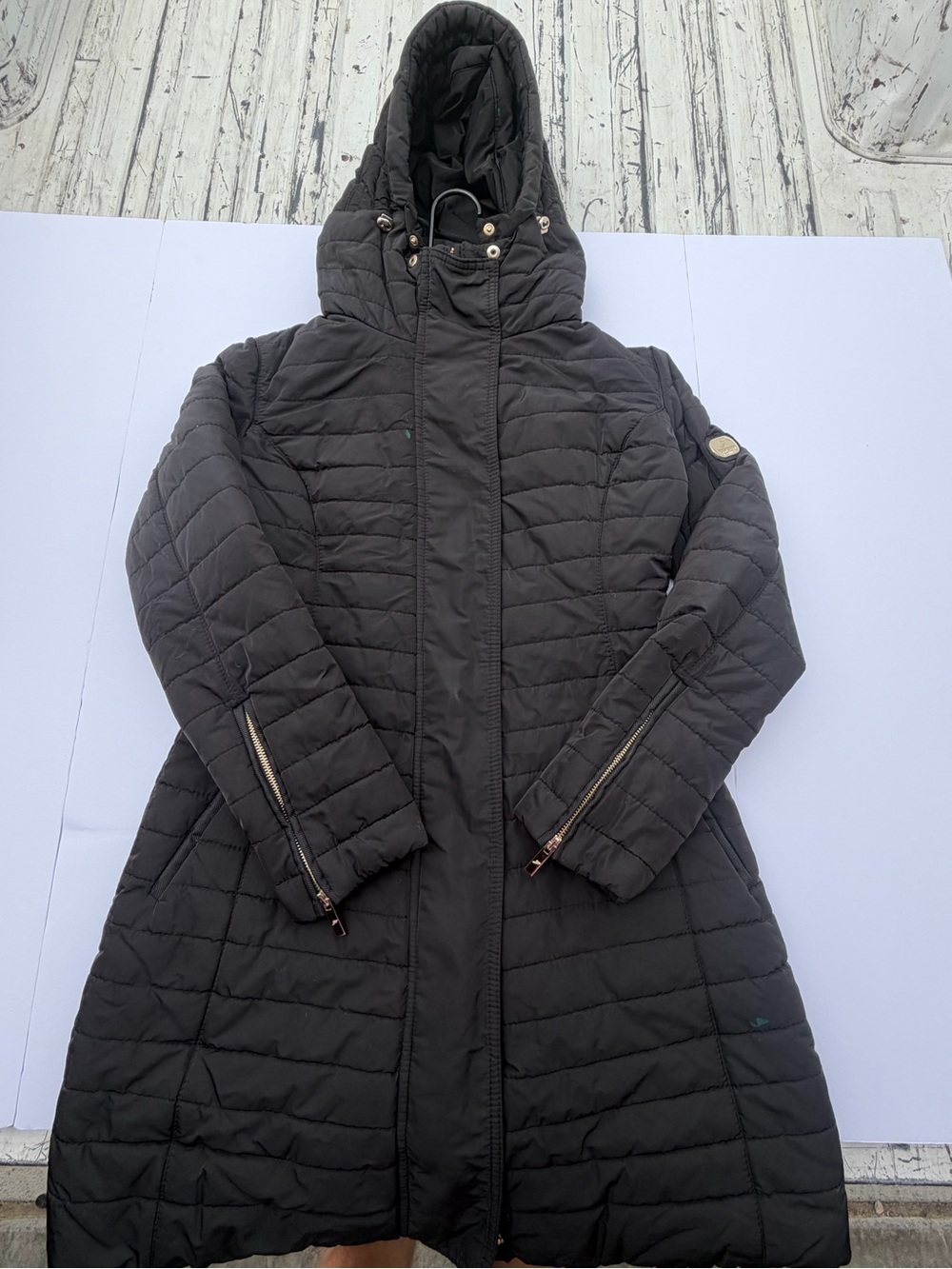 Gorski Apres-Ski Women's Quilted Puffer Coat with Leopard Print Lining